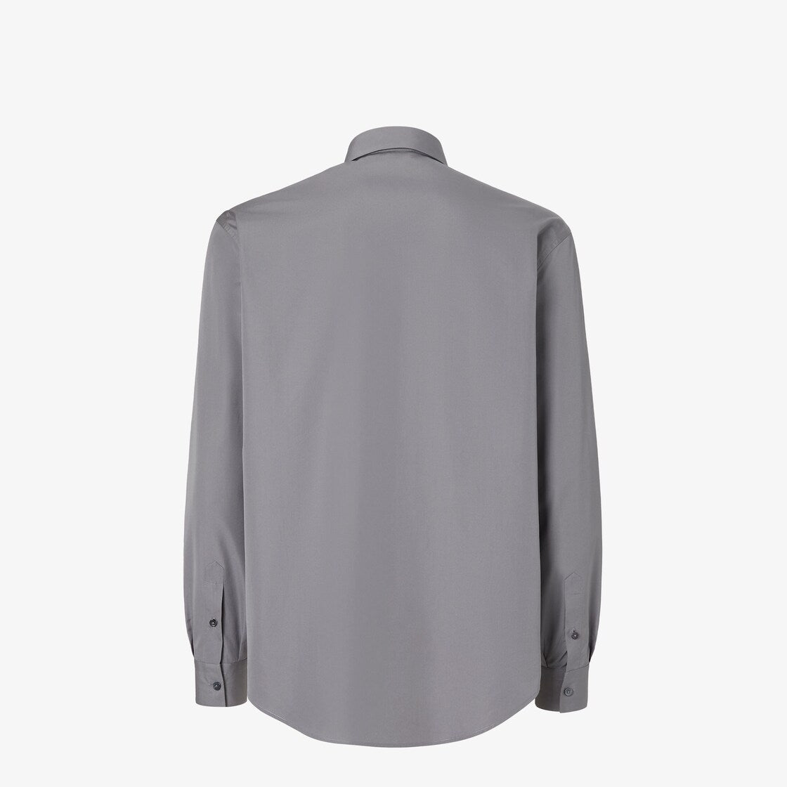 Gray poplin shirt-FENDI-Verso