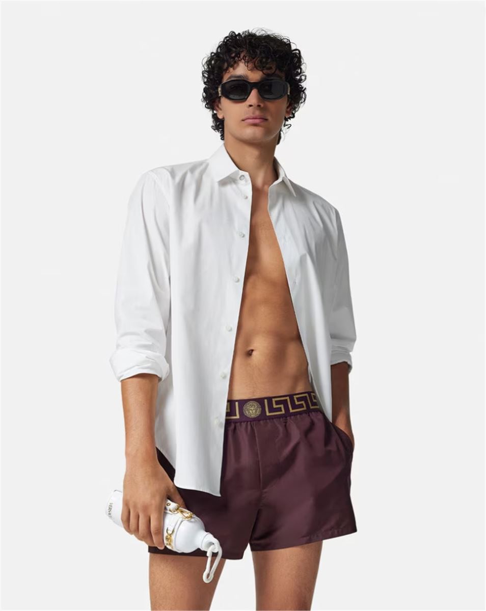 GRECA BORDER SWIM SHORTS - VERSACE - Verso