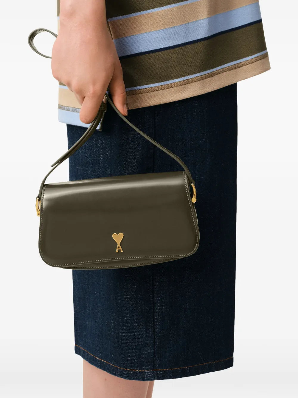 Paris paris glazed paris shoulder bag-AMI-Verso