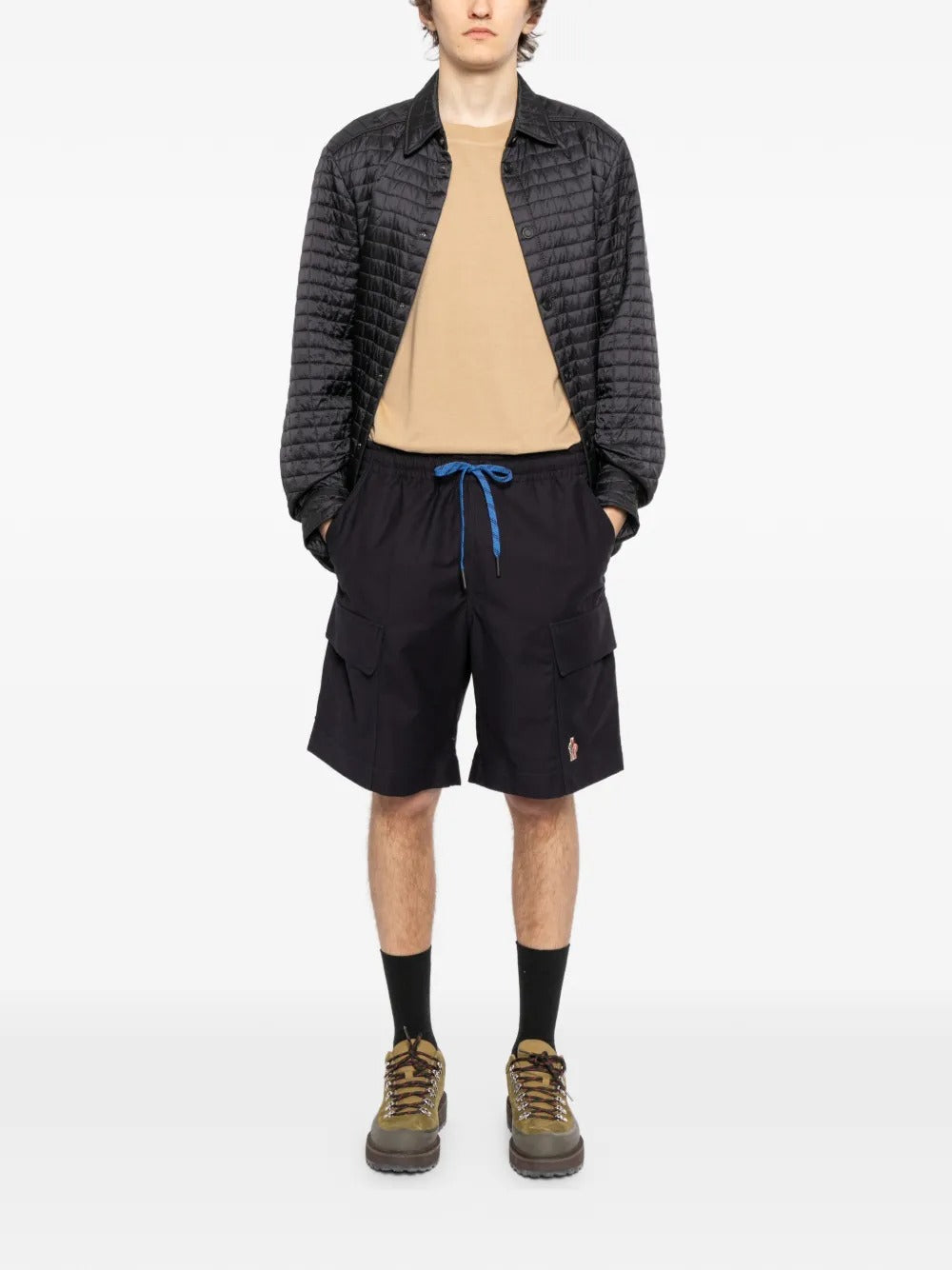 Grenoble Gabardine Cargo Shorts-MONCLER-Verso