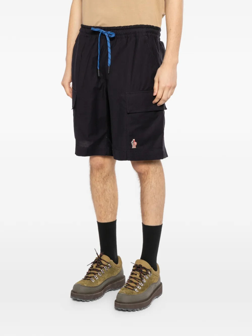 Grenoble Gabardine Cargo Shorts-MONCLER-Verso