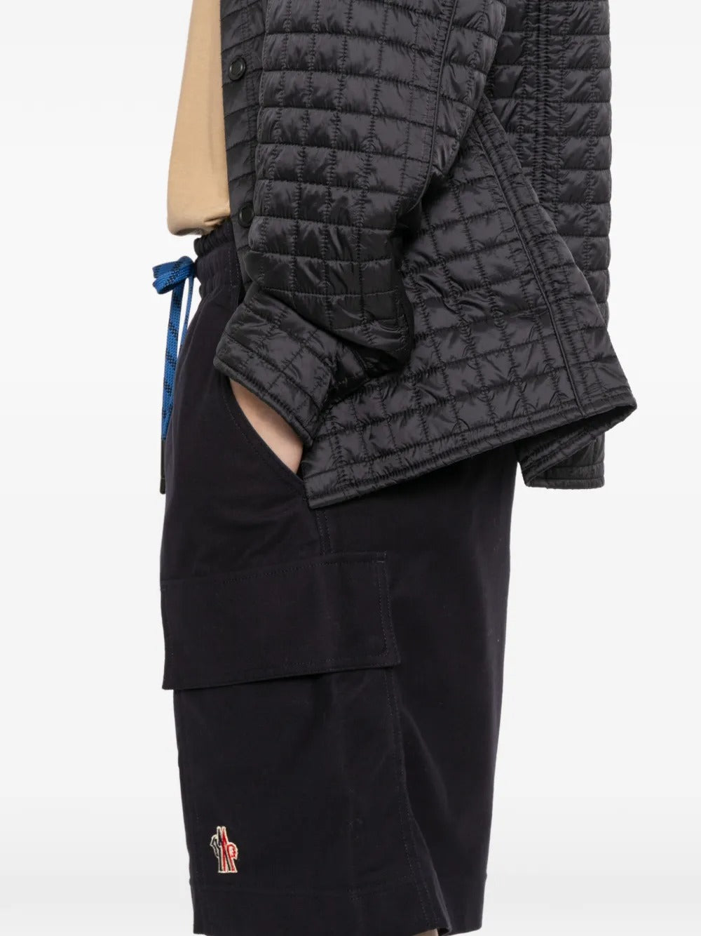 Grenoble Gabardine Cargo Shorts-MONCLER-Verso