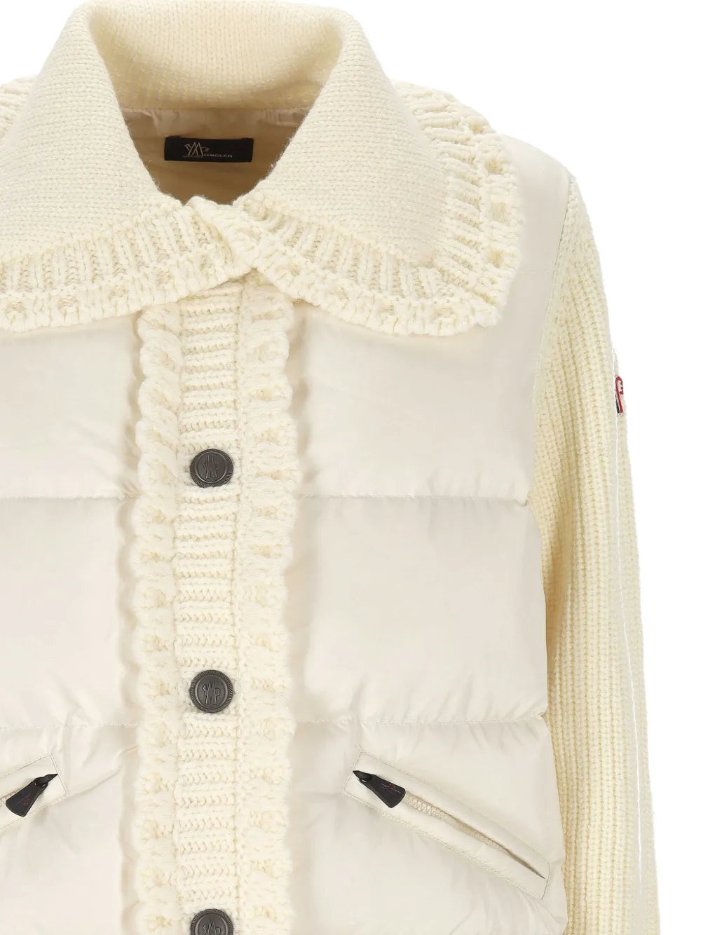 Grenoble quilted panelled sweater-MONCLER-Verso