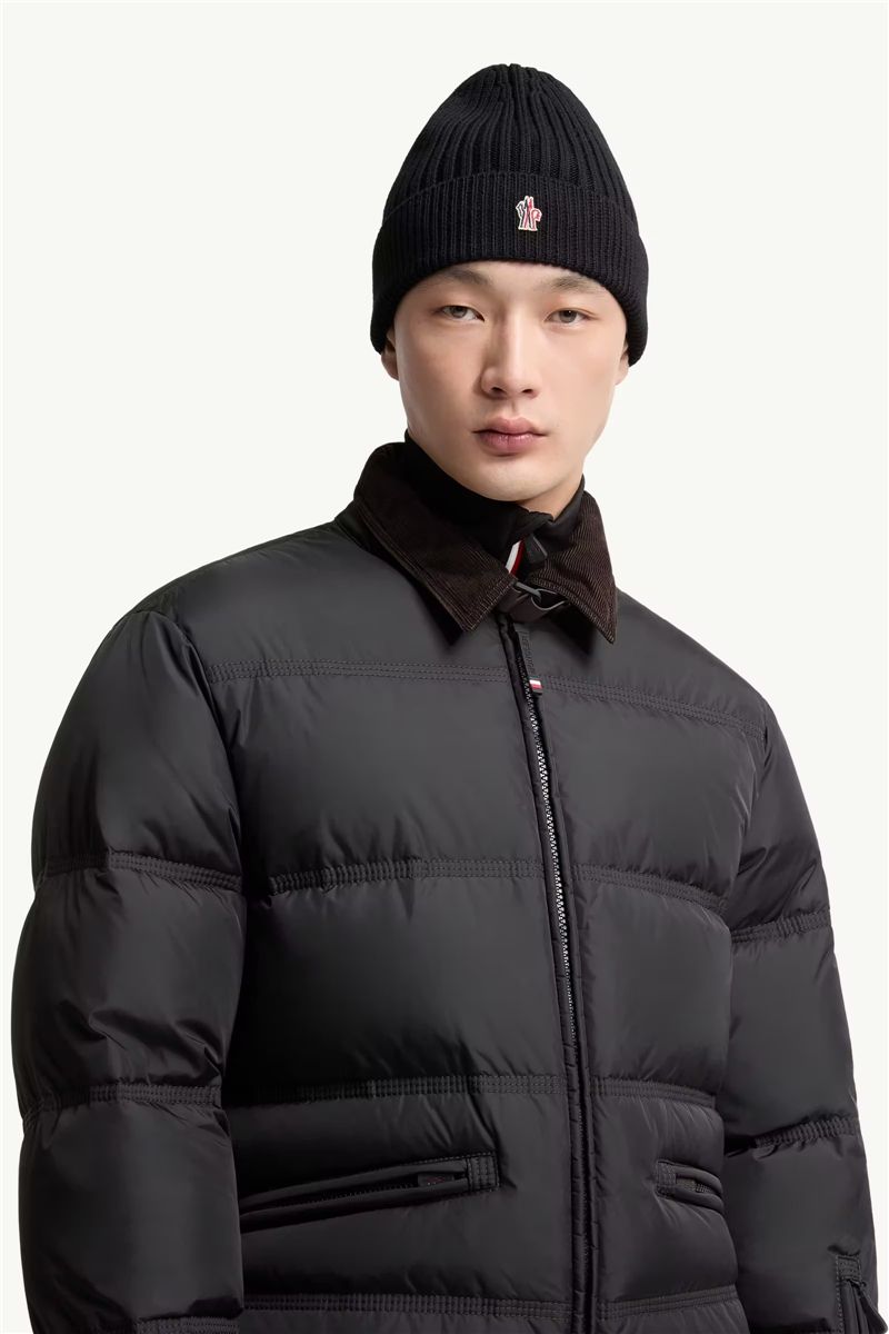 Grenoble ribbed-knit virgin wool beanie hat-MONCLER-Verso