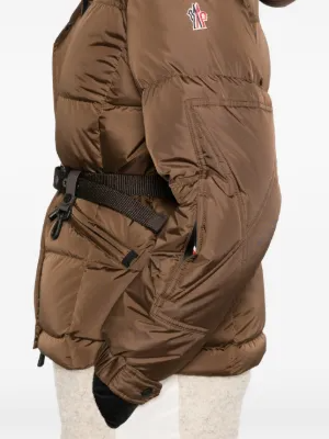Grenoble salastrains belted hooded puffer jacket-MONCLER-Verso