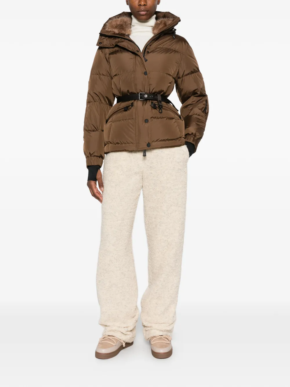Grenoble salastrains belted hooded puffer jacket-MONCLER-Verso