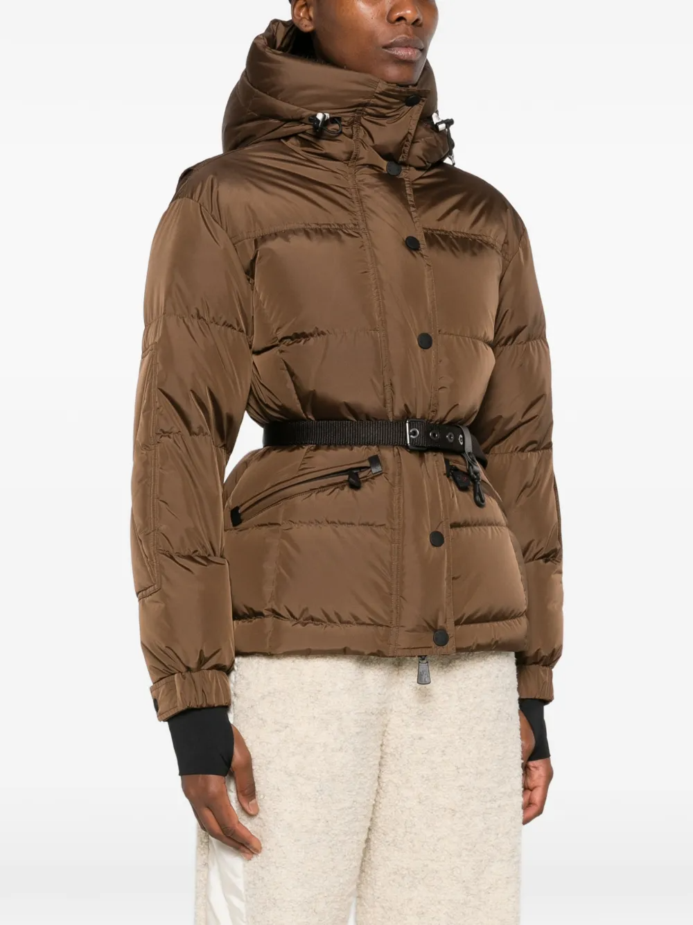Grenoble salastrains belted hooded puffer jacket-MONCLER-Verso