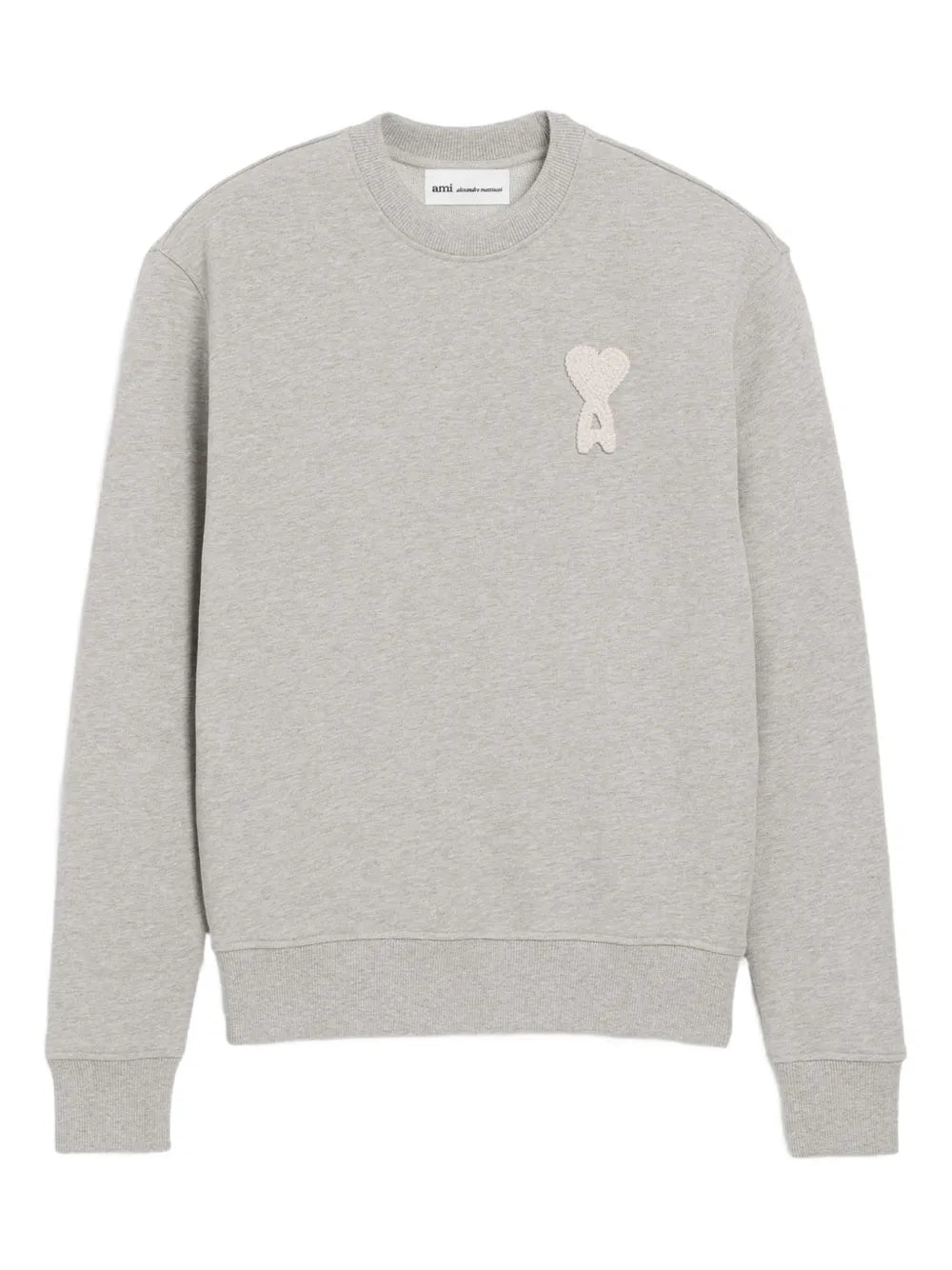 Grey Cotton Knitted Ami De Coeur Sweatshirt