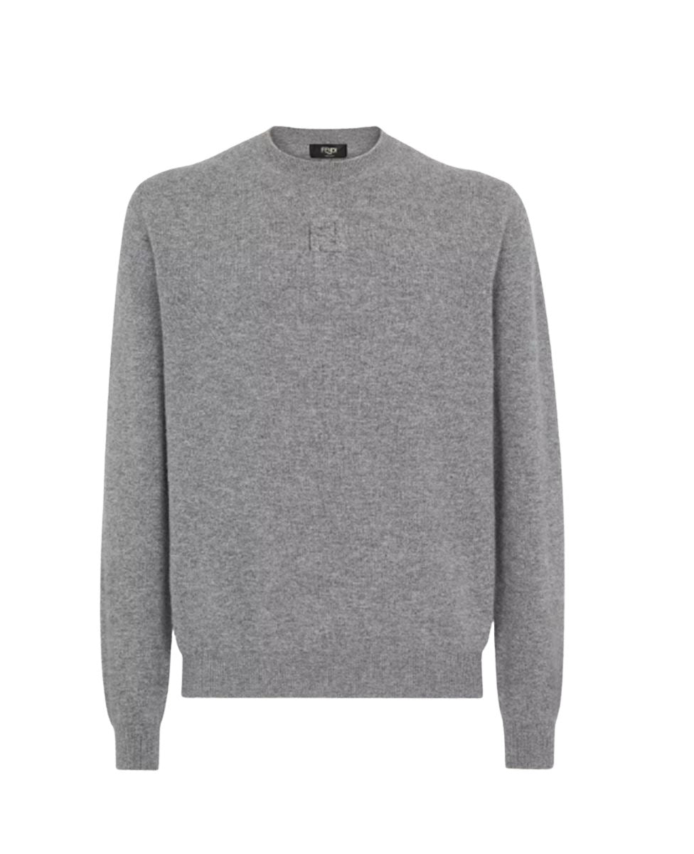GREY WOOL JUMPER -  FENDI -  Verso