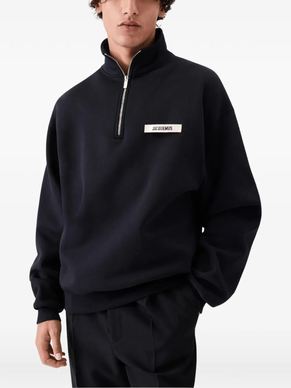 Gros-Grain Half-Zip Sweater-JACQUEMUS-Verso