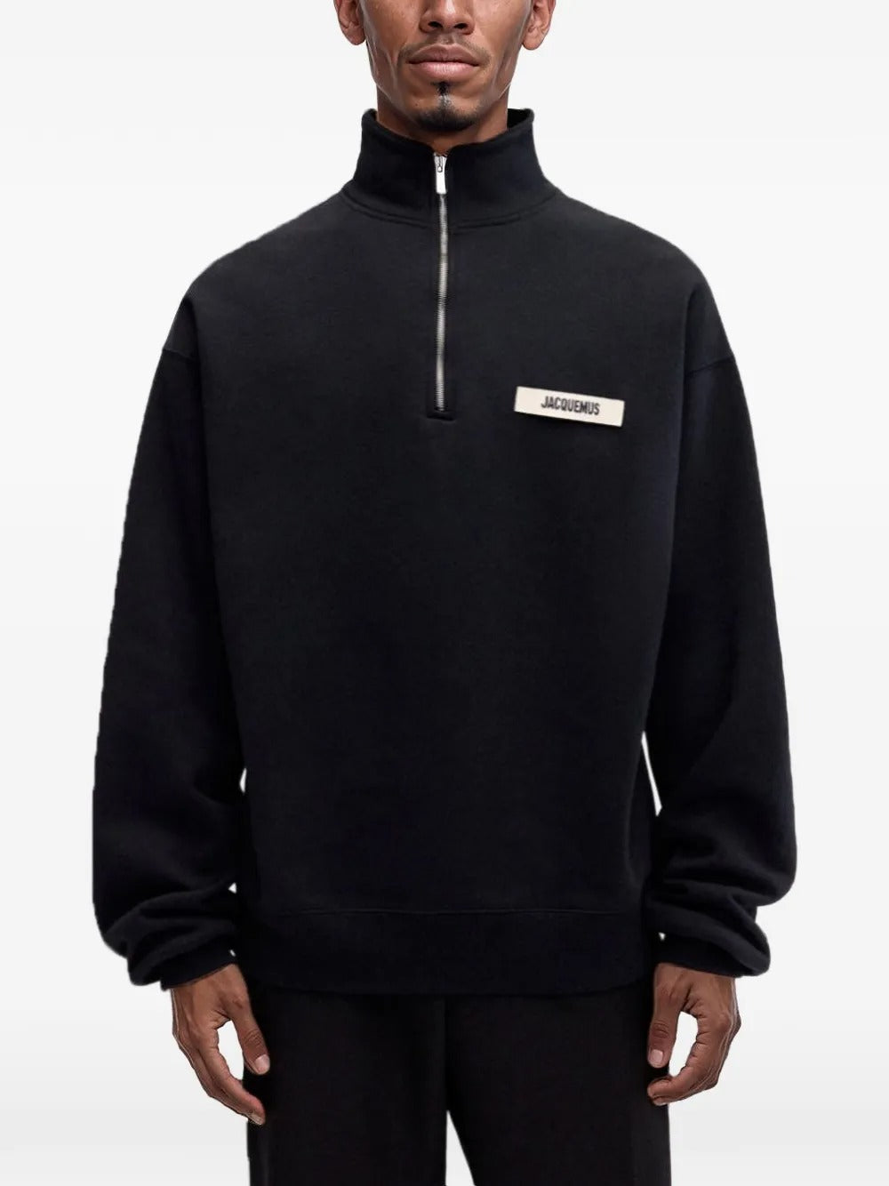 Gros-grain half-zip sweater-JACQUEMUS-Verso