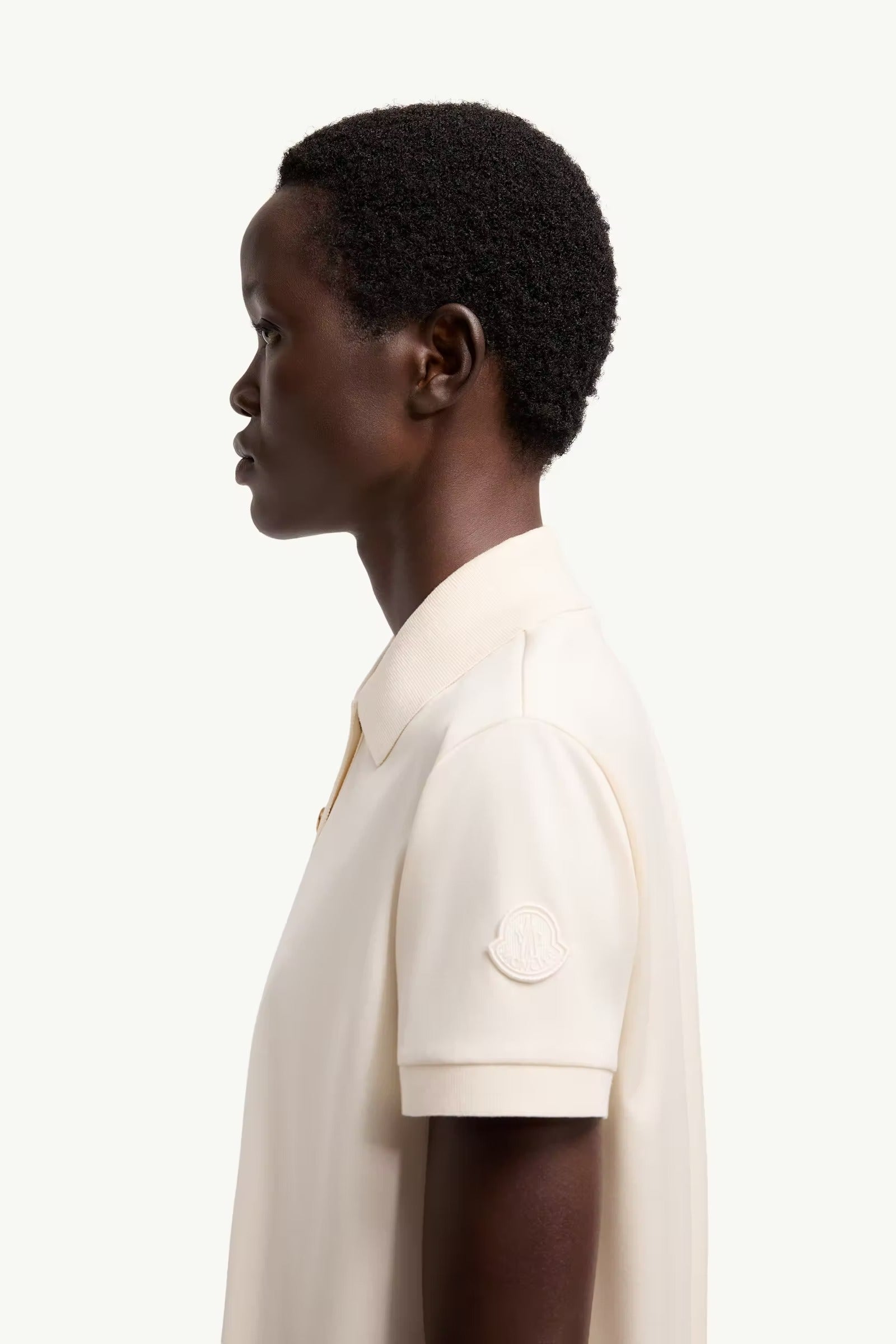 Grosgrain logo cotton polo shirt-MONCLER-Verso