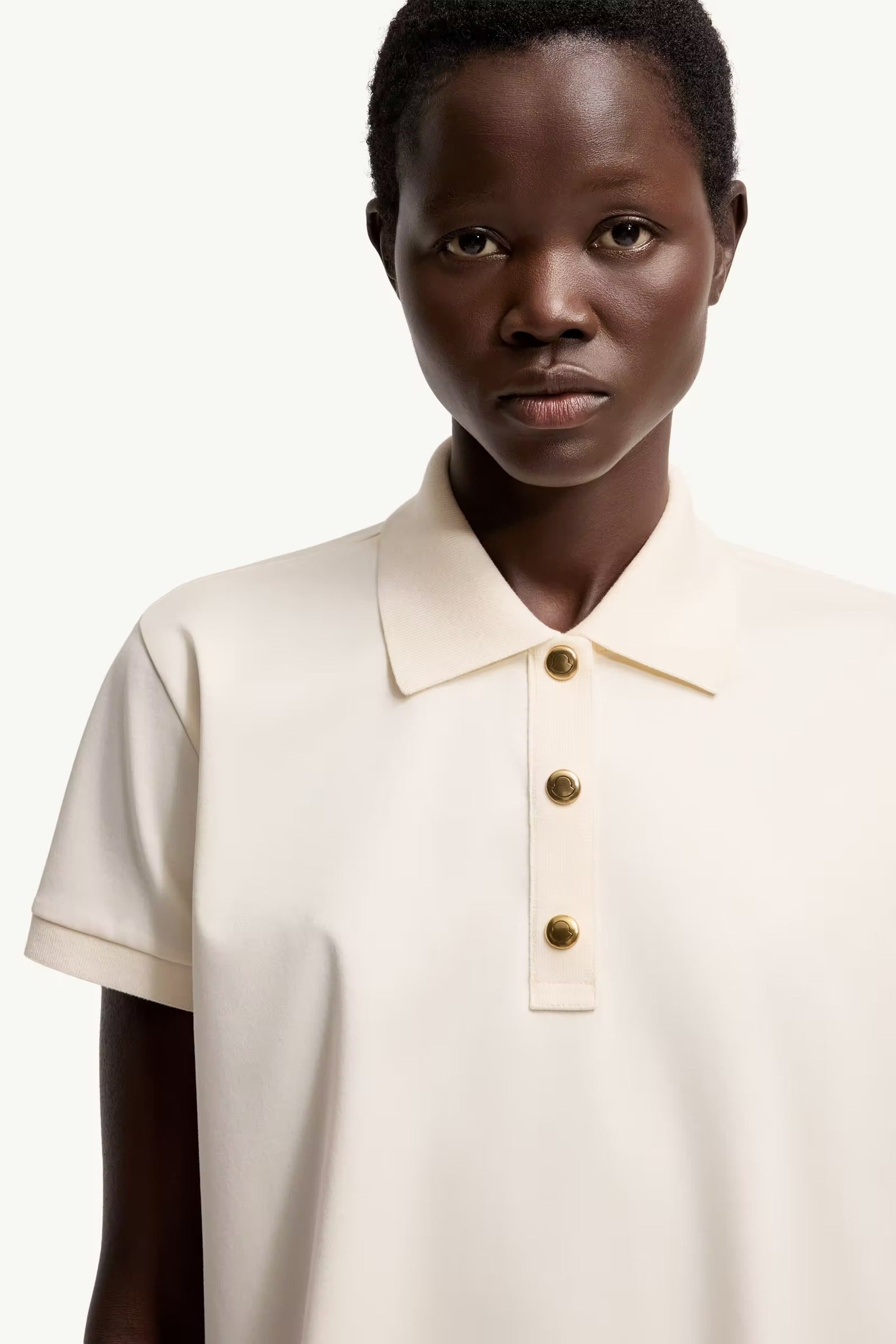 Grosgrain logo cotton polo shirt-MONCLER-Verso