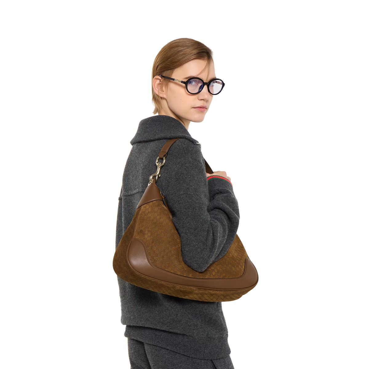 Gucci B Medium Shoulder Bag-GUCCI-Verso