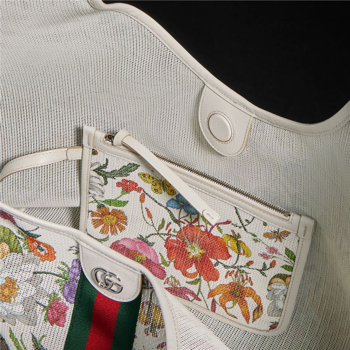 Gucci giglio flora large tote bag-GUCCI-Verso