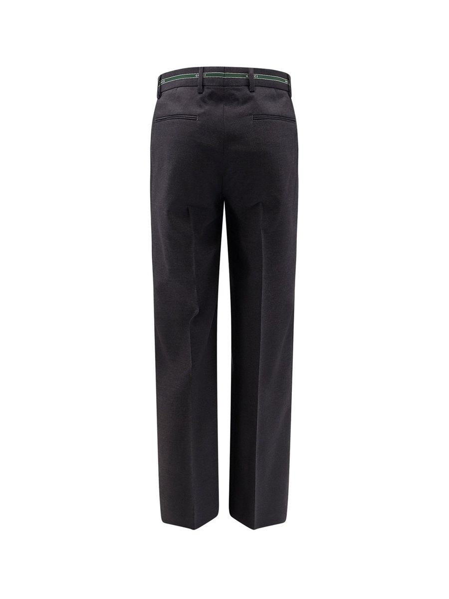 Gucci logo waistband straight leg trousers-GUCCI-Verso