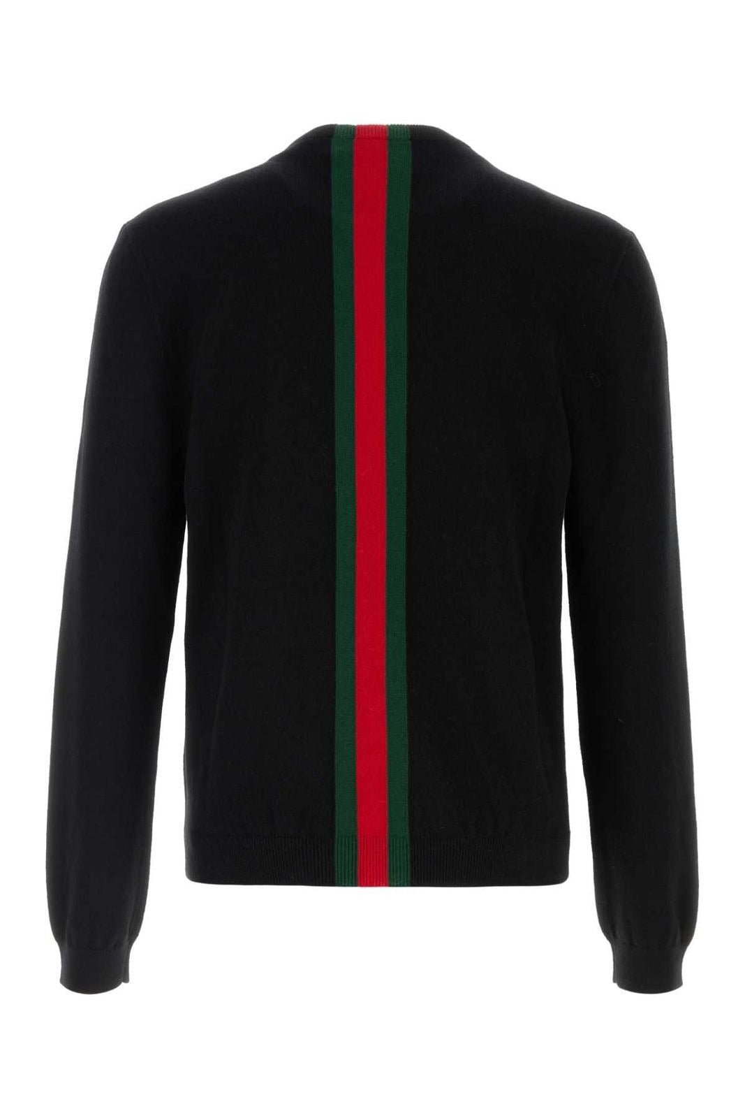 Gucci web striped knitted jumper-GUCCI-Verso