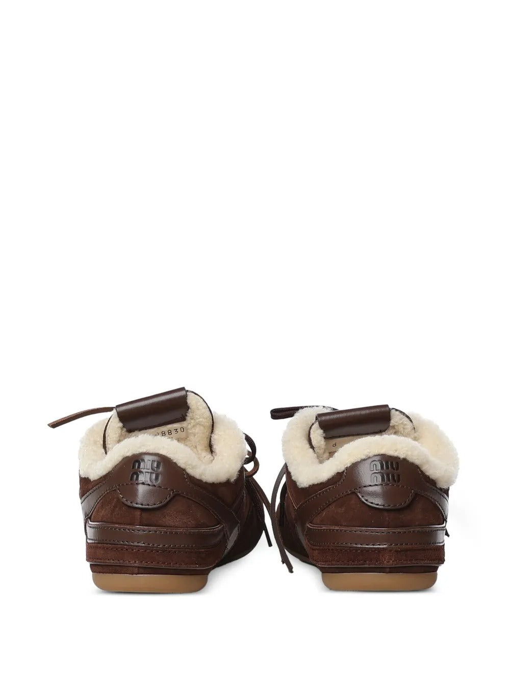 Gymnasium shearling-lined suede sneakers-MIU MIU-Verso