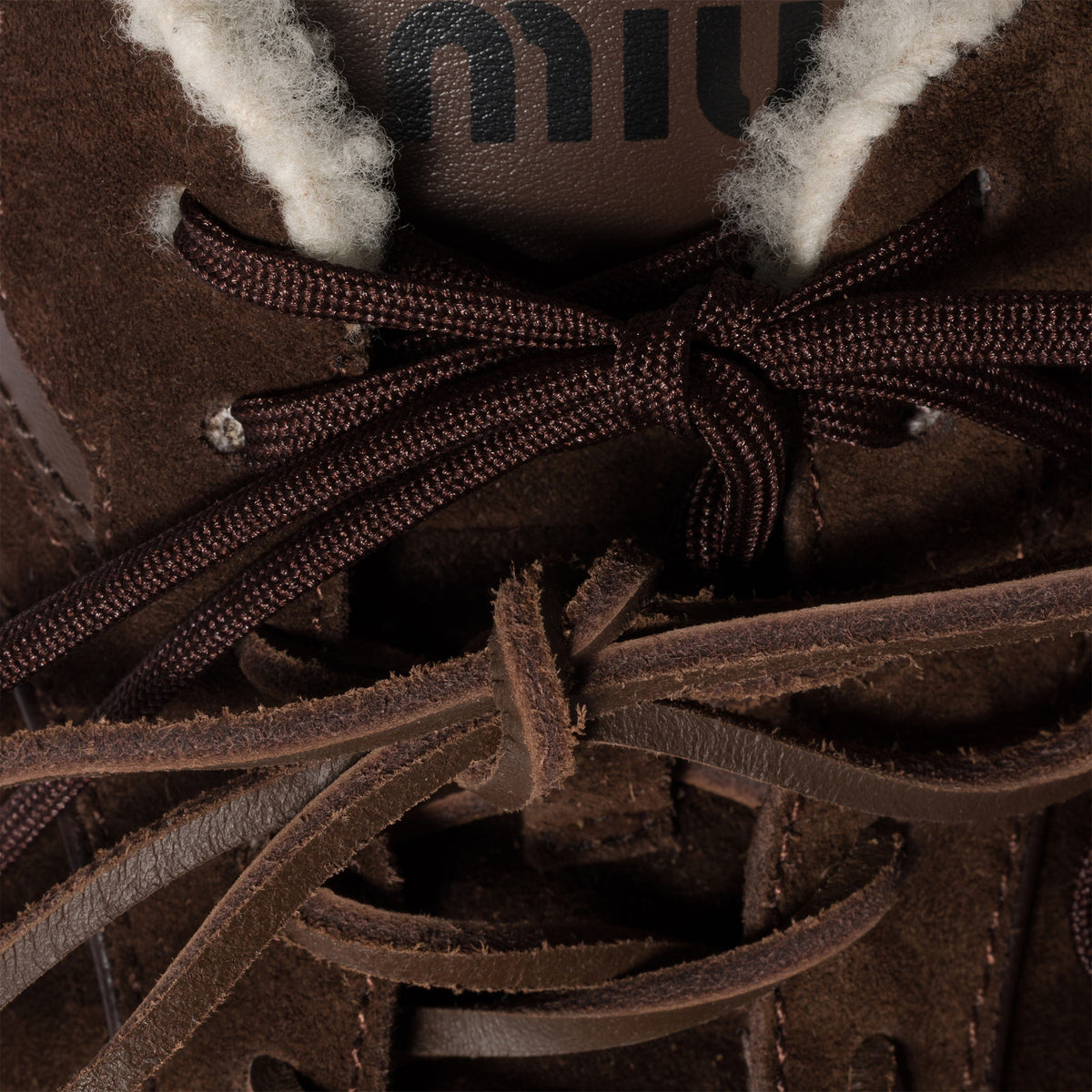 Gymnasium Suede and Shearling Sneakers-MIU MIU-Verso