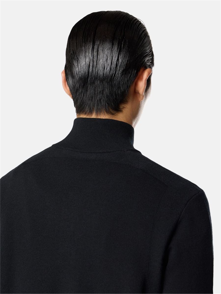 Half-button jumper with reverse stitch details-STONE ISLAND-Verso