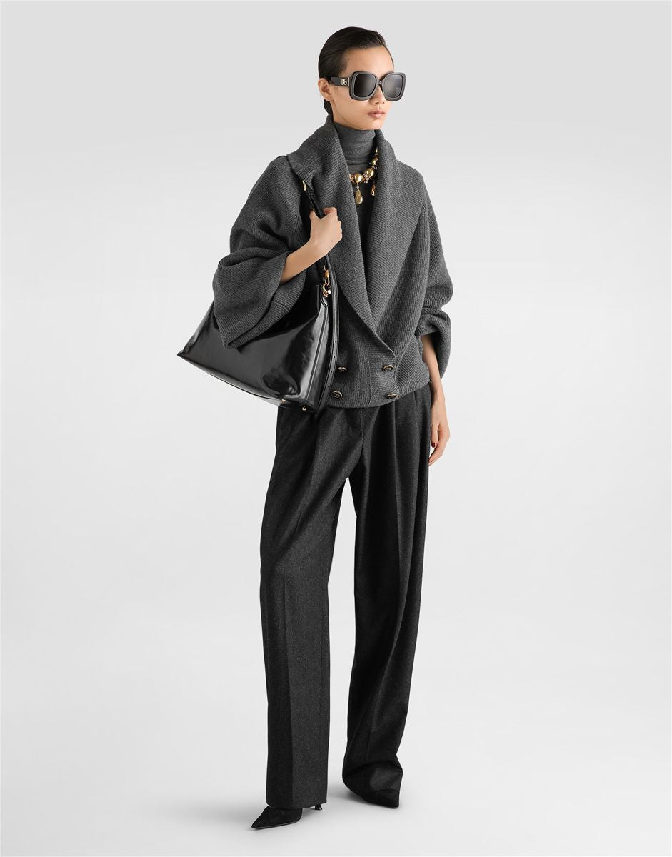 Half english rib knit cardigan-DOLCE&GABBANA-Verso