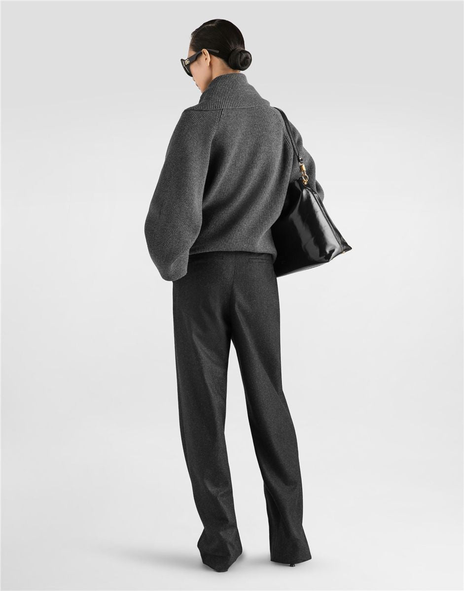 Half english rib knit cardigan-DOLCE&GABBANA-Verso