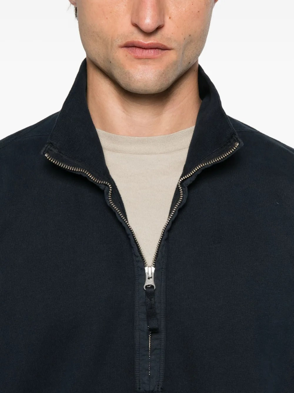 Half-zip cotton sweatshirt-STONE ISLAND-Verso