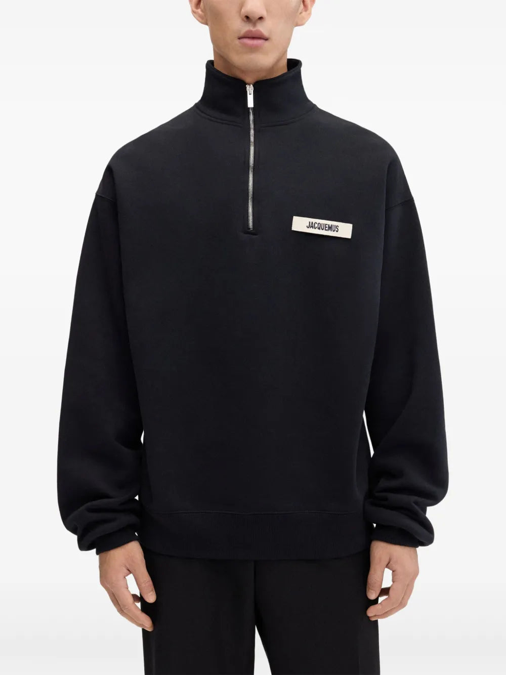 Half-zip logo-patch sweatshirt-JACQUEMUS-Verso