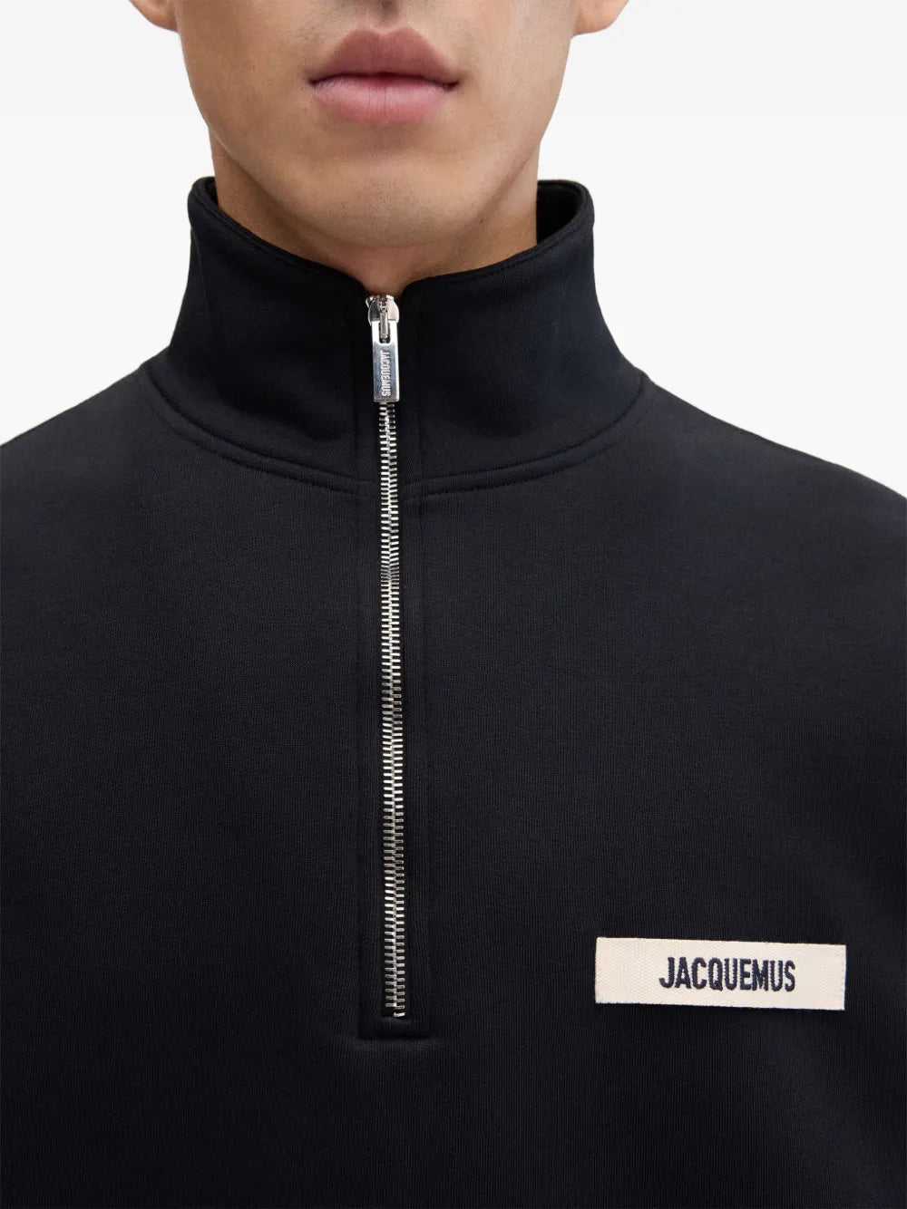 Half-zip logo-patch sweatshirt-JACQUEMUS-Verso