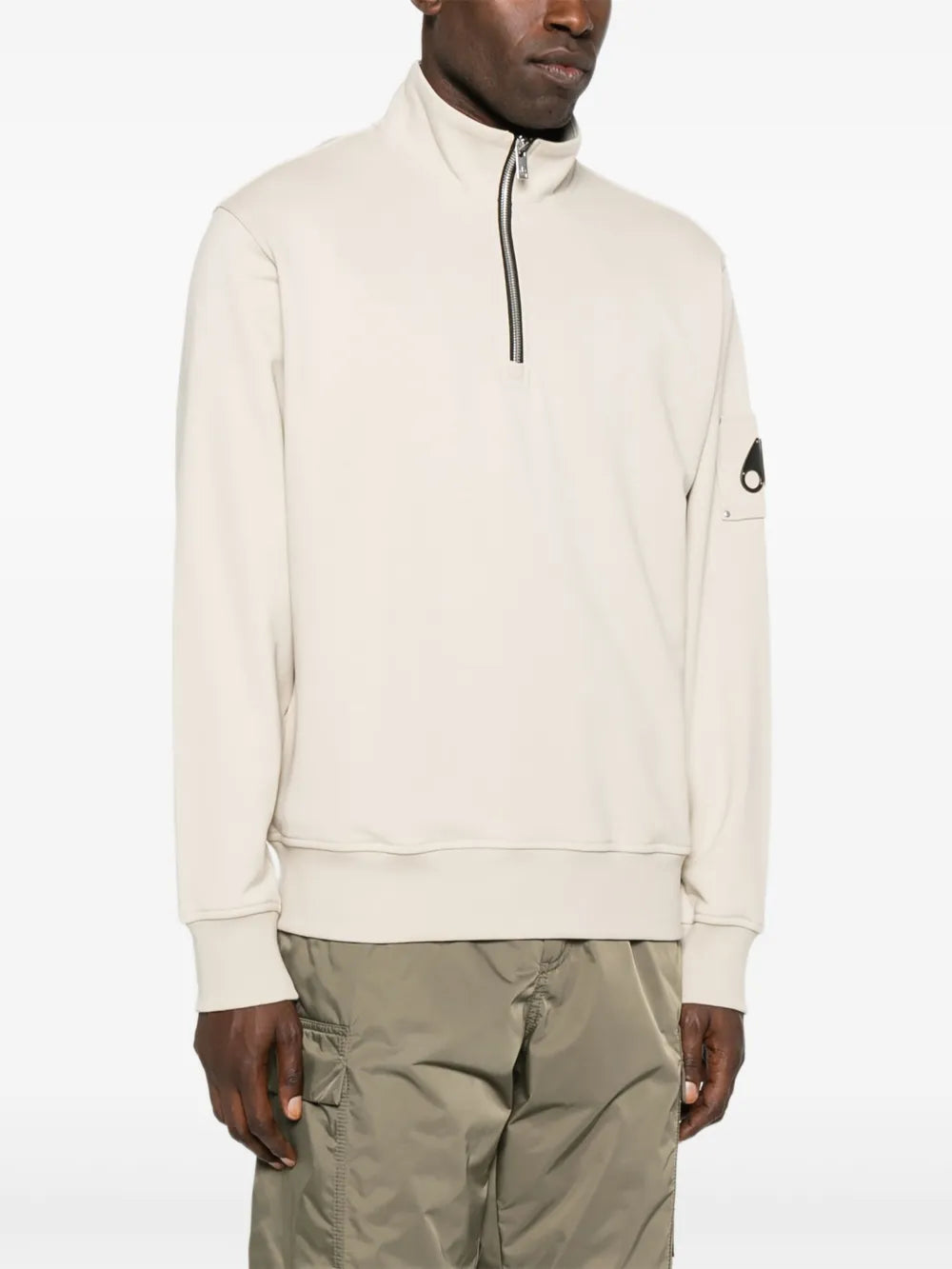 Half-zip logo-patch sweatshirt-MOOSE KNUCKLES-Verso