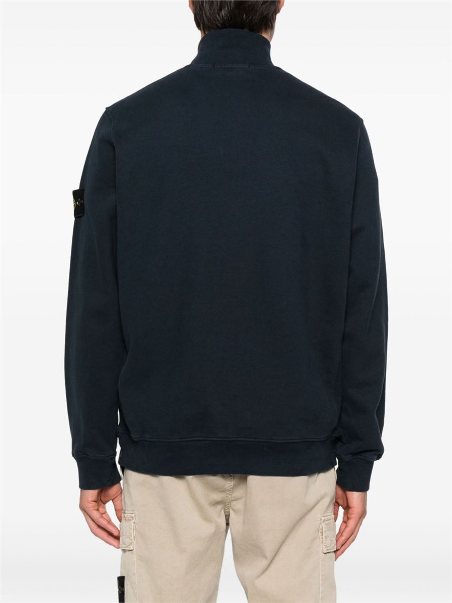 Half-zip logo-patch sweatshirt-STONE ISLAND-Verso