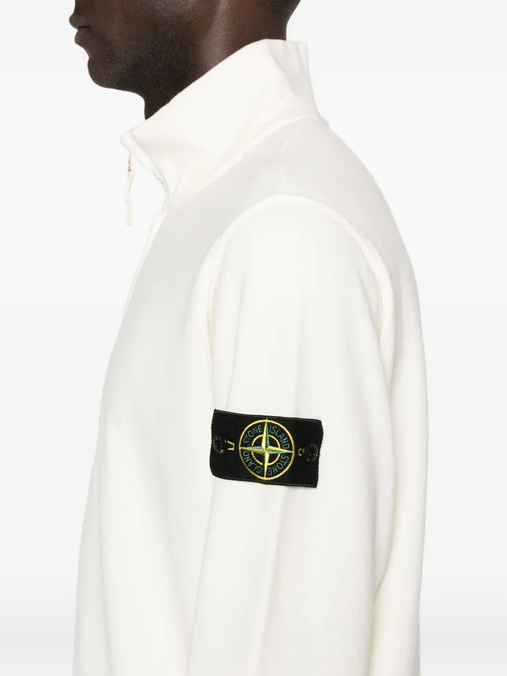 Half-zip Logo-patch Sweatshirt-STONE ISLAND-Verso