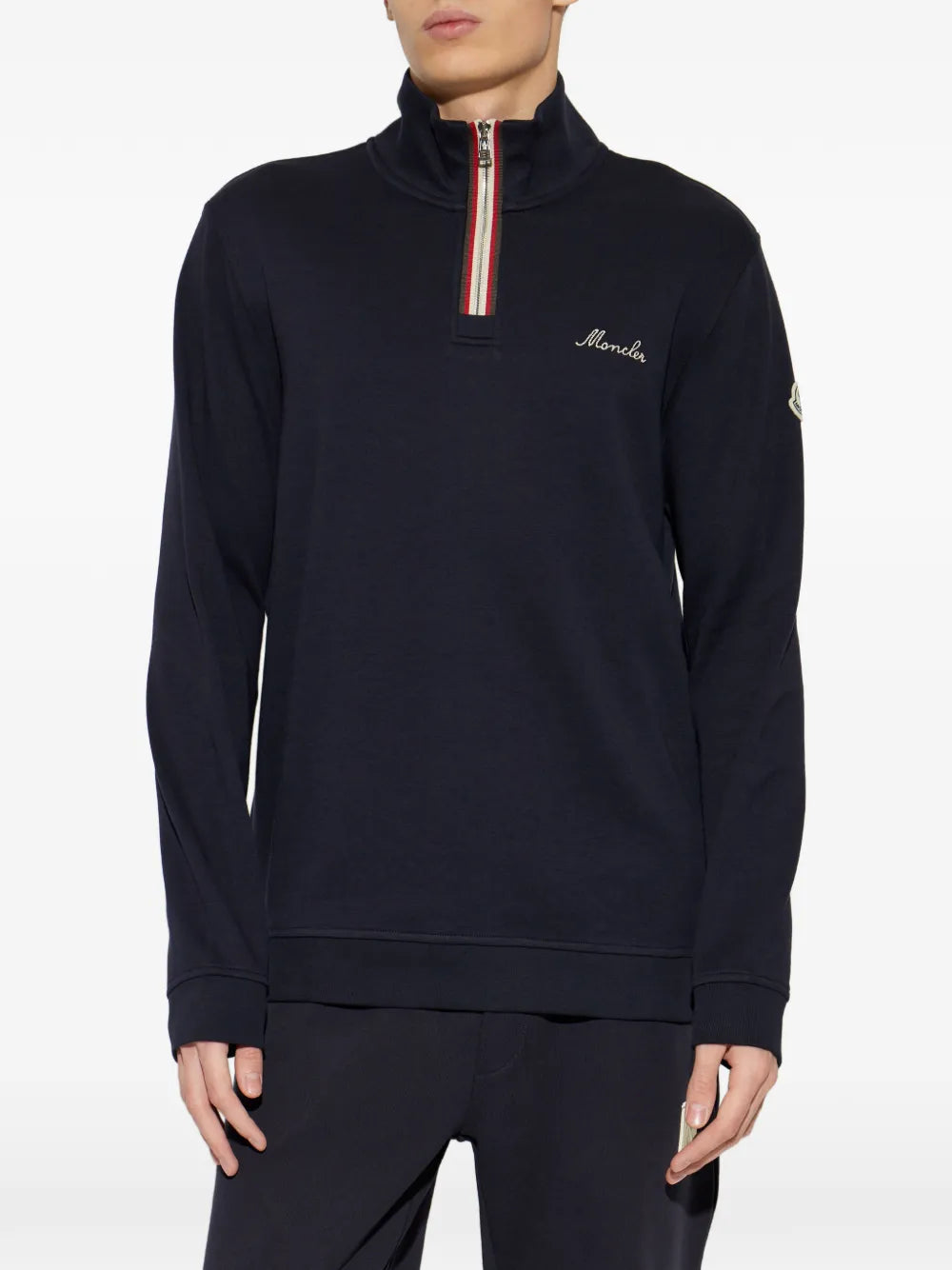 Half-zip mock-neck sweatshirt-MONCLER-Verso
