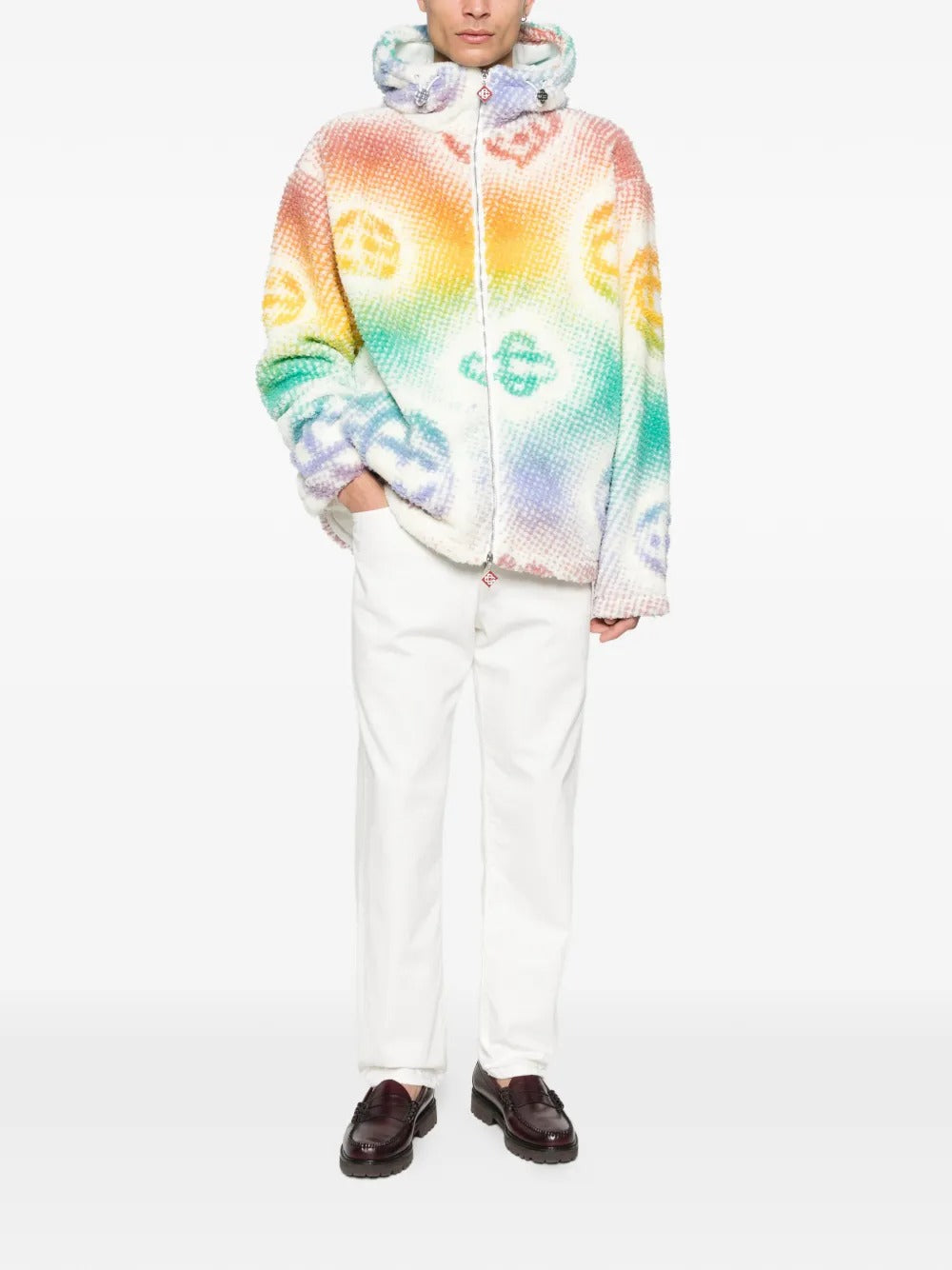 Halftone Monogram Fleece Jacket-CASABLANCA-Verso