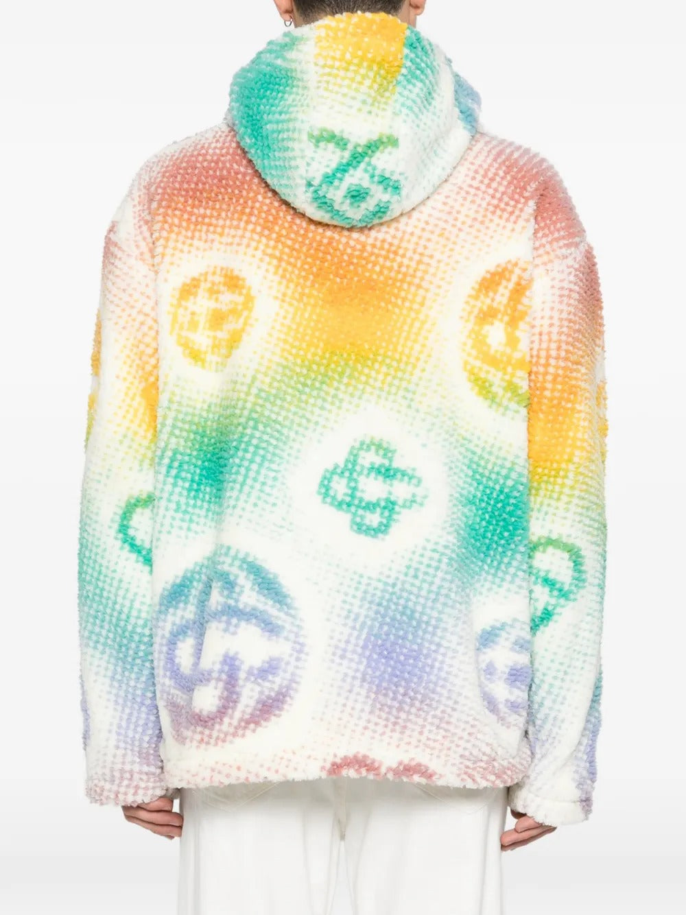 Halftone Monogram Fleece Jacket-CASABLANCA-Verso