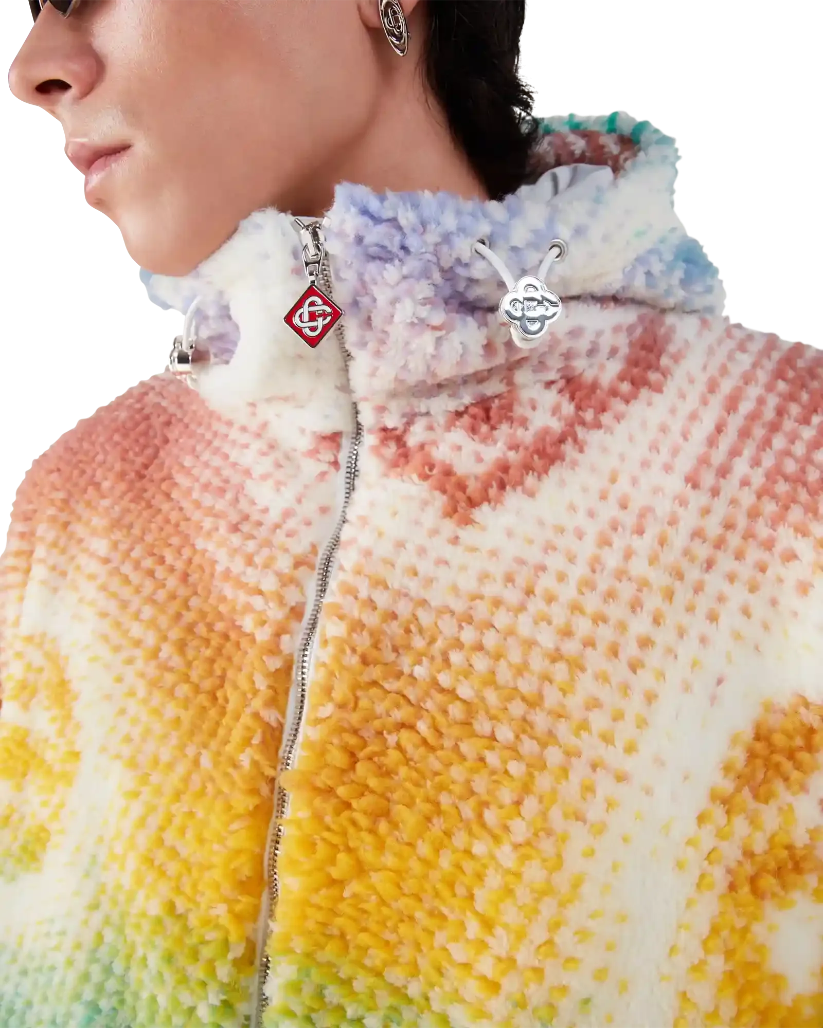 Halftone Monogram Fleece Jacket-CASABLANCA-Verso