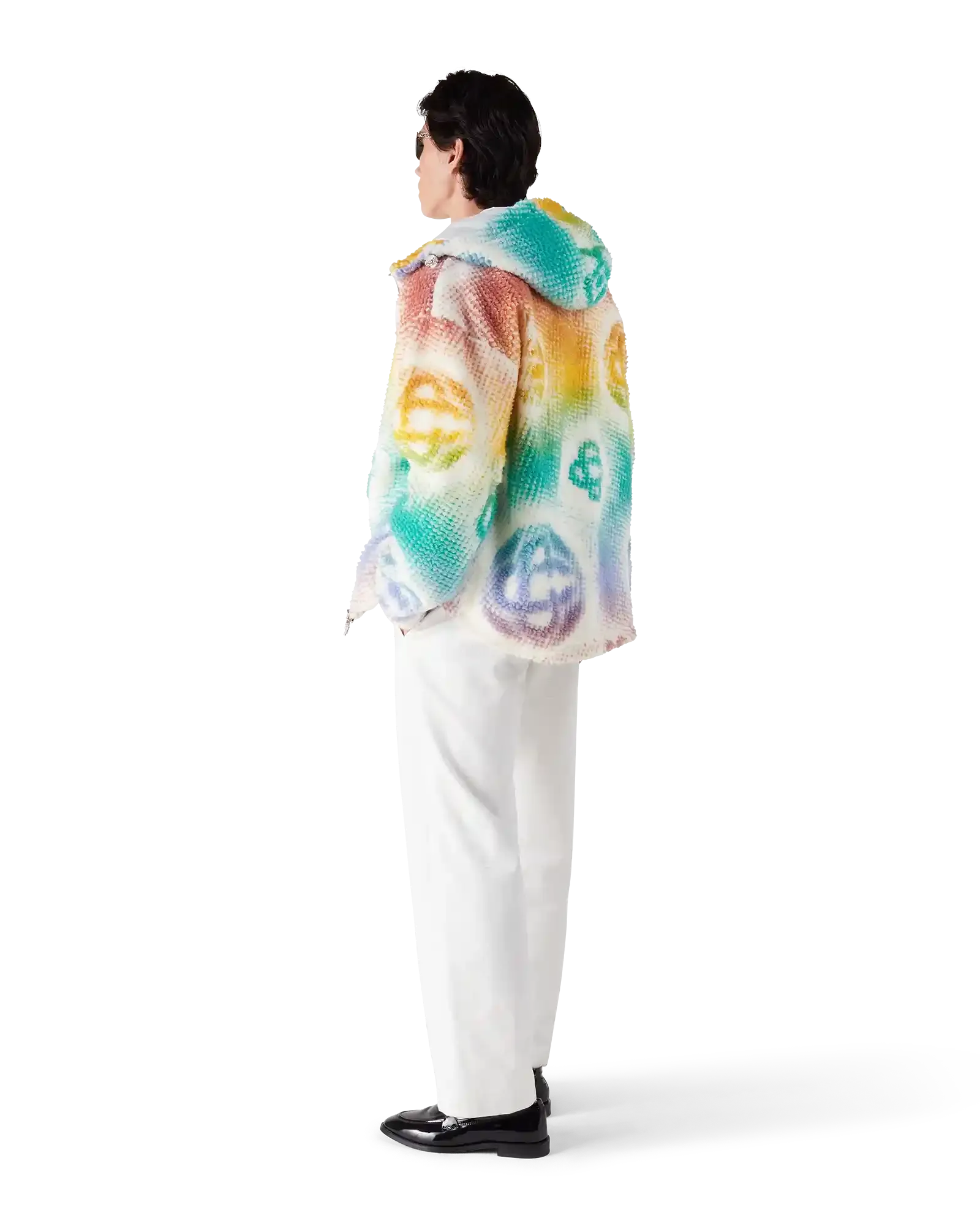 Halftone Monogram Fleece Jacket-CASABLANCA-Verso