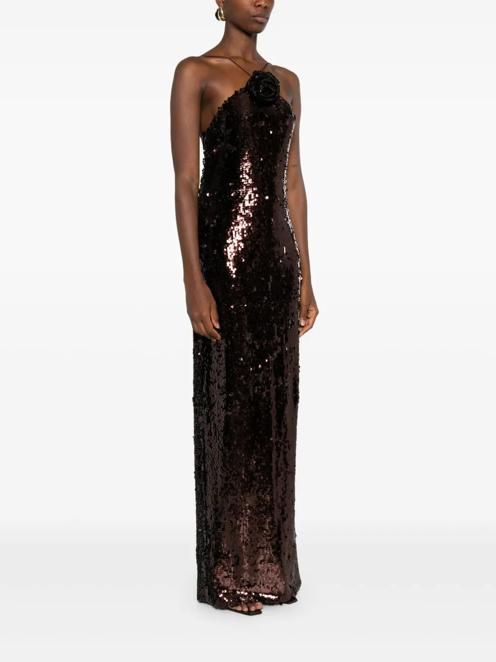 Halterneck sequinned dress-MAGDA BUTRYM-Verso