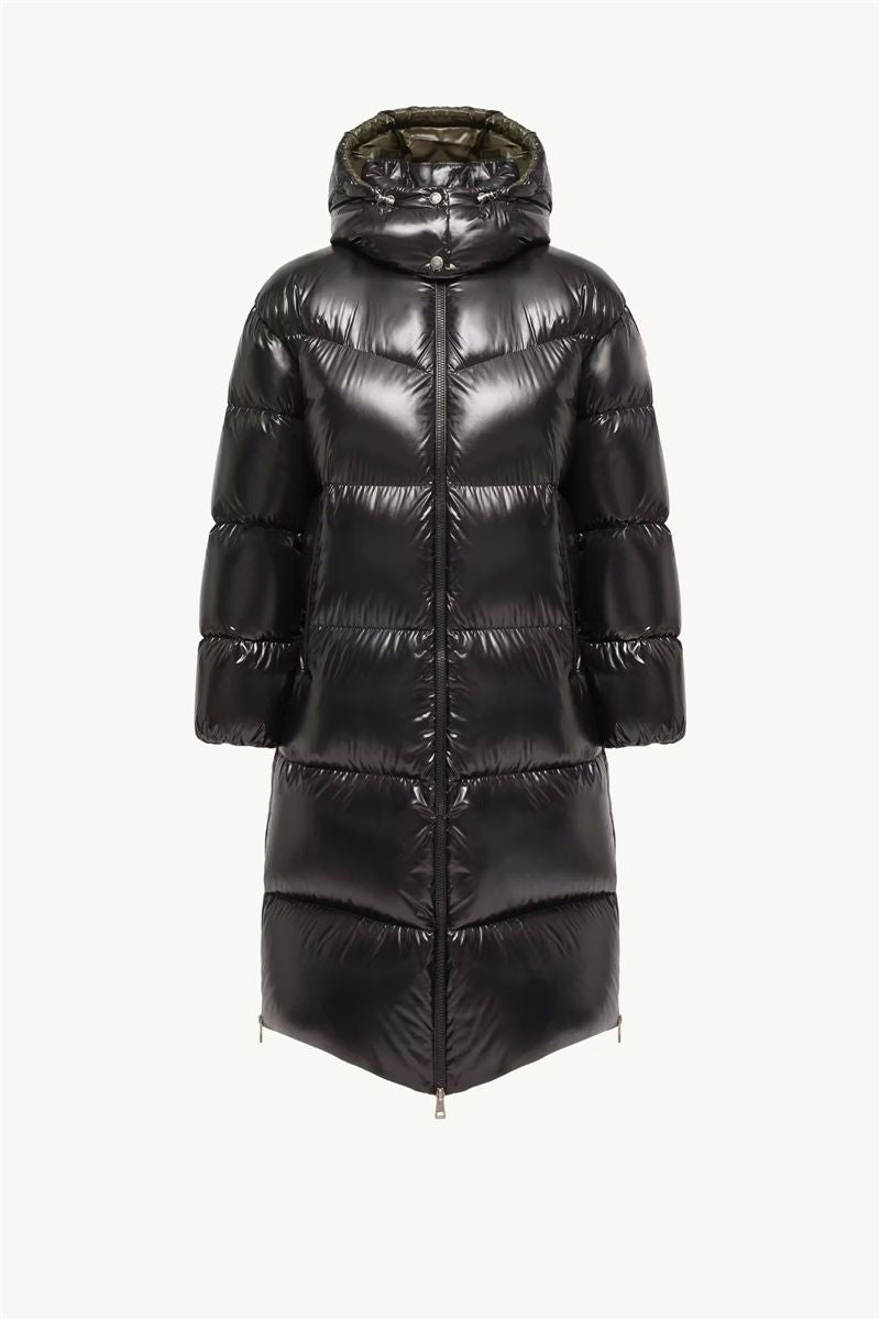 Harfang hooded long down coat-MONCLER-Verso