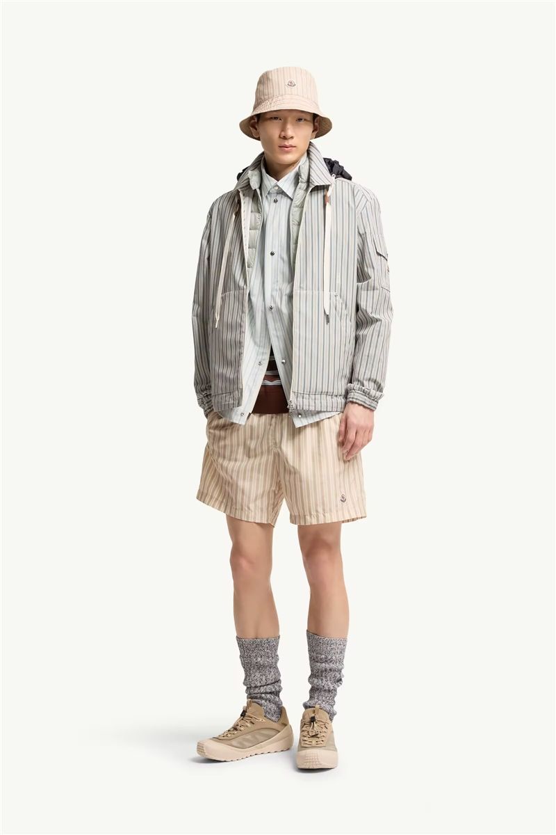 Havas striped poplin shirt jacket-MONCLER-Verso