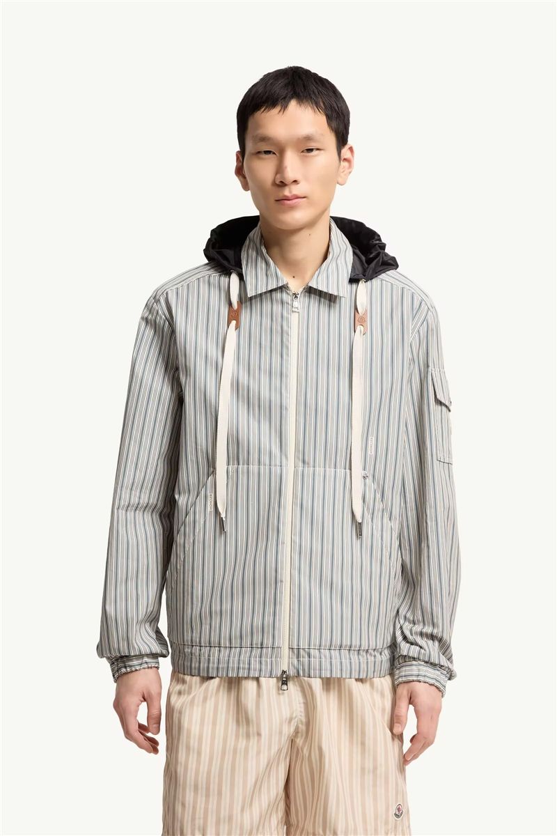 Havas striped poplin shirt jacket-MONCLER-Verso