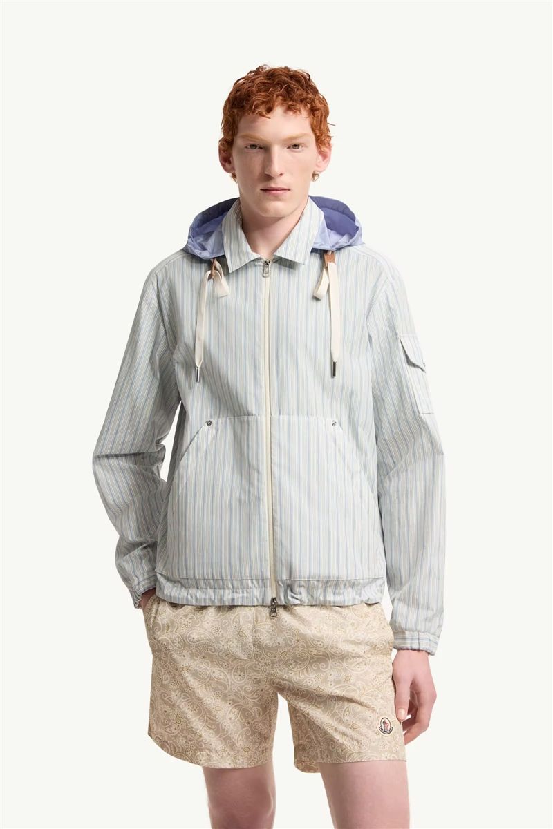 Havas striped poplin shirt jacket-MONCLER-Verso