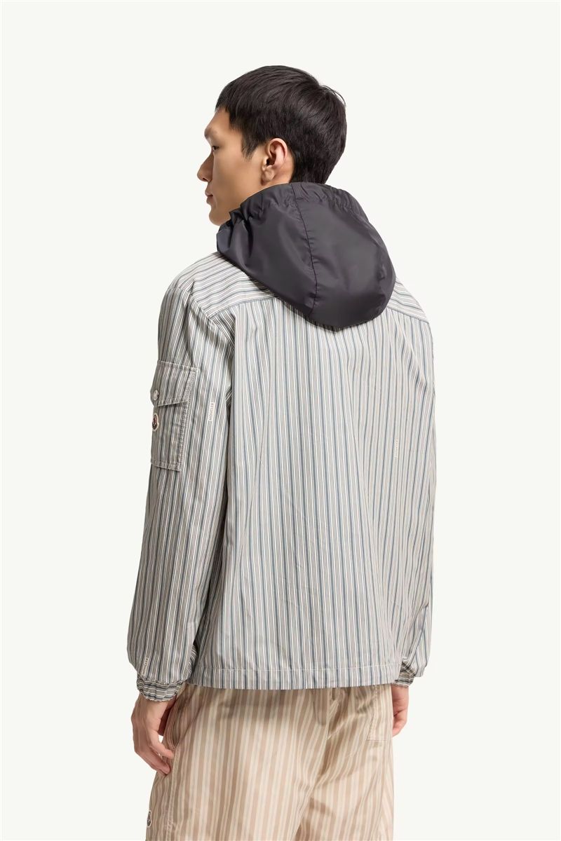 Havas striped poplin shirt jacket-MONCLER-Verso