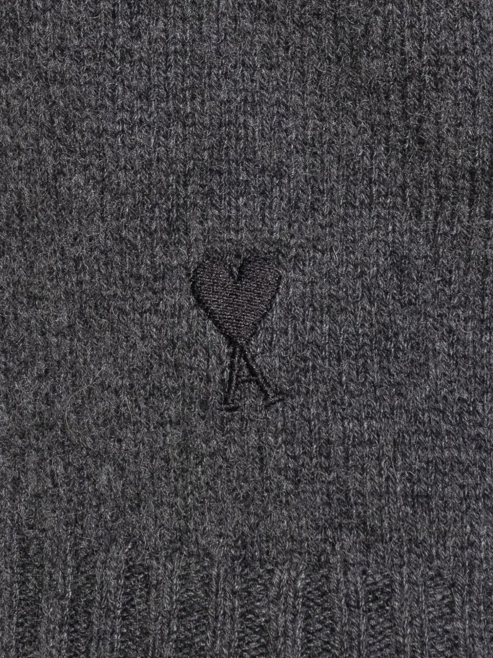 Heart-embroidered Turtleneck Sweater-AMI-Verso