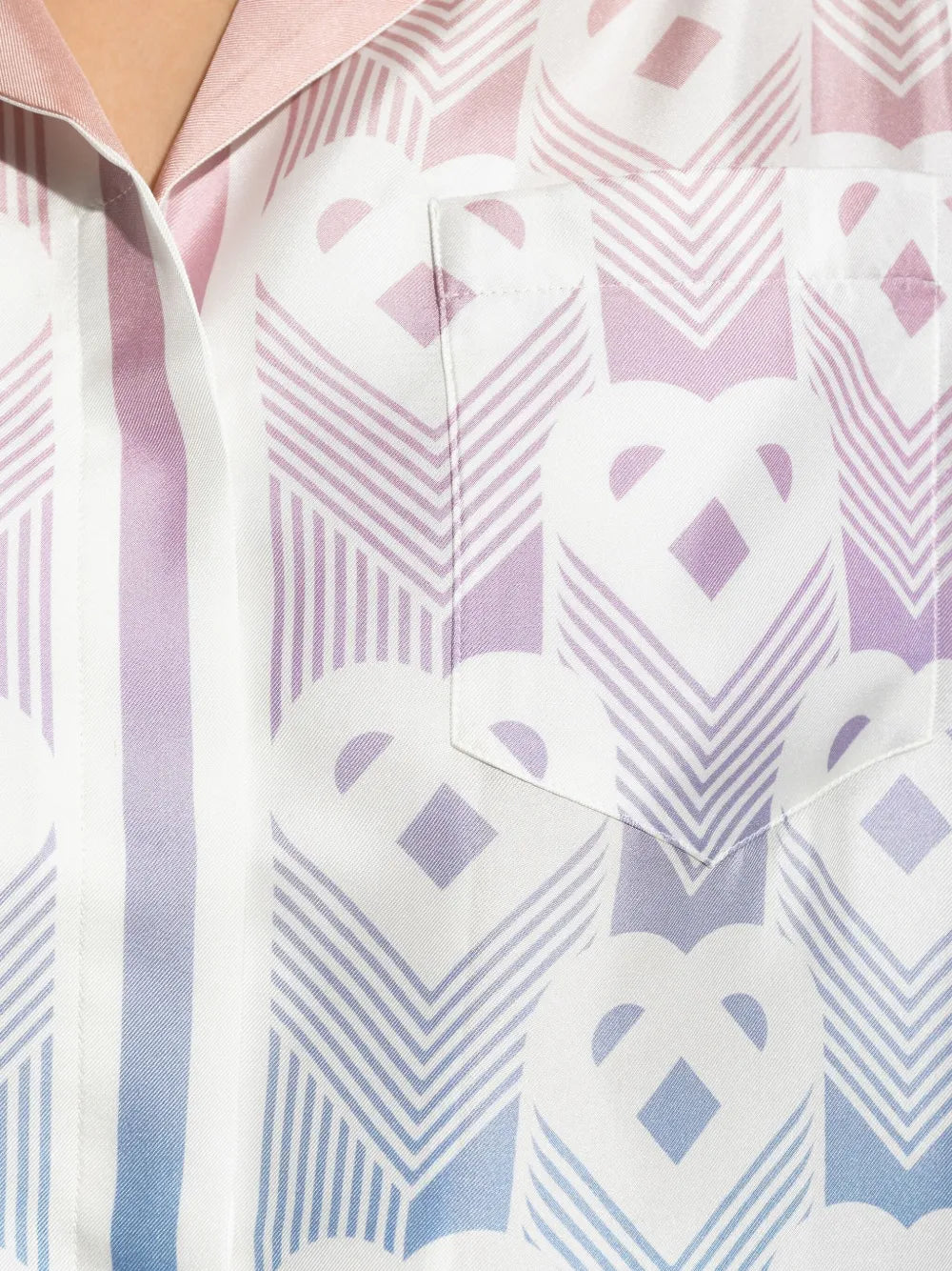 Heart-monogram silk shirt-CASABLANCA-Verso