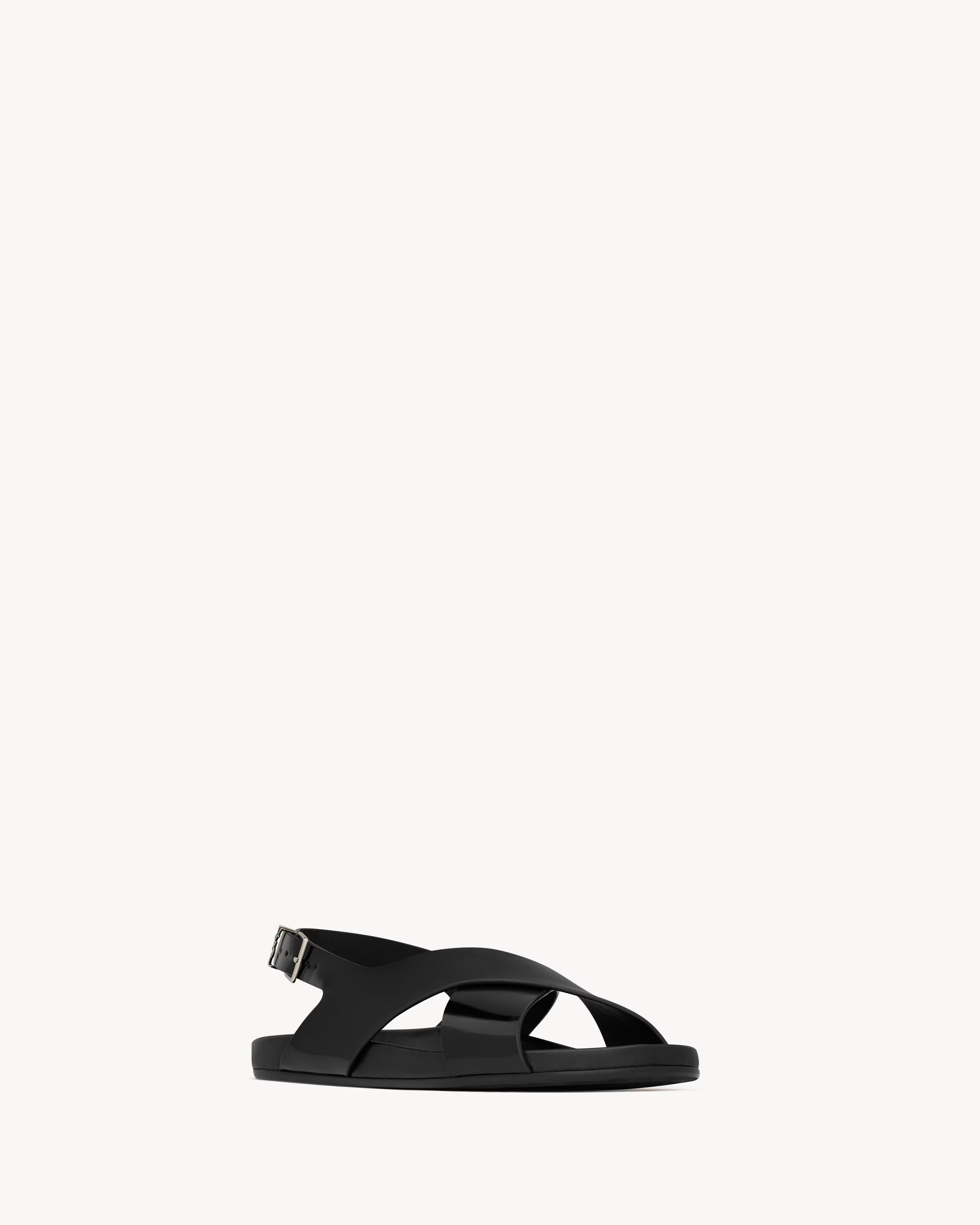 Helios sandals in glazed leather-SAINT LAURENT-Verso