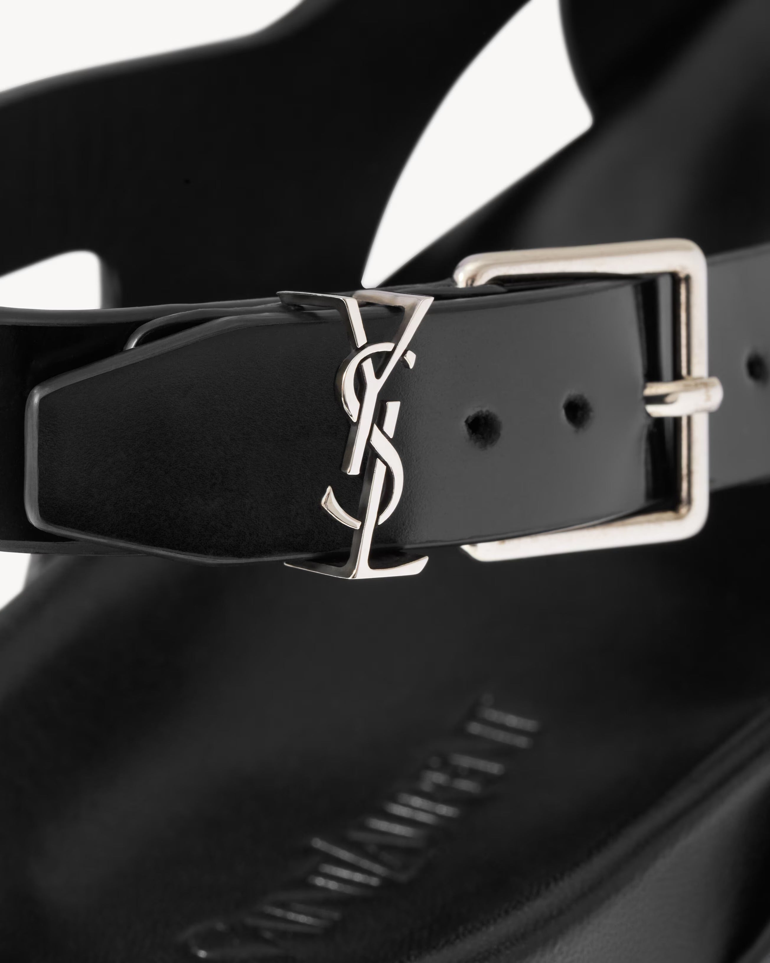 Helios sandals in glazed leather-SAINT LAURENT-Verso