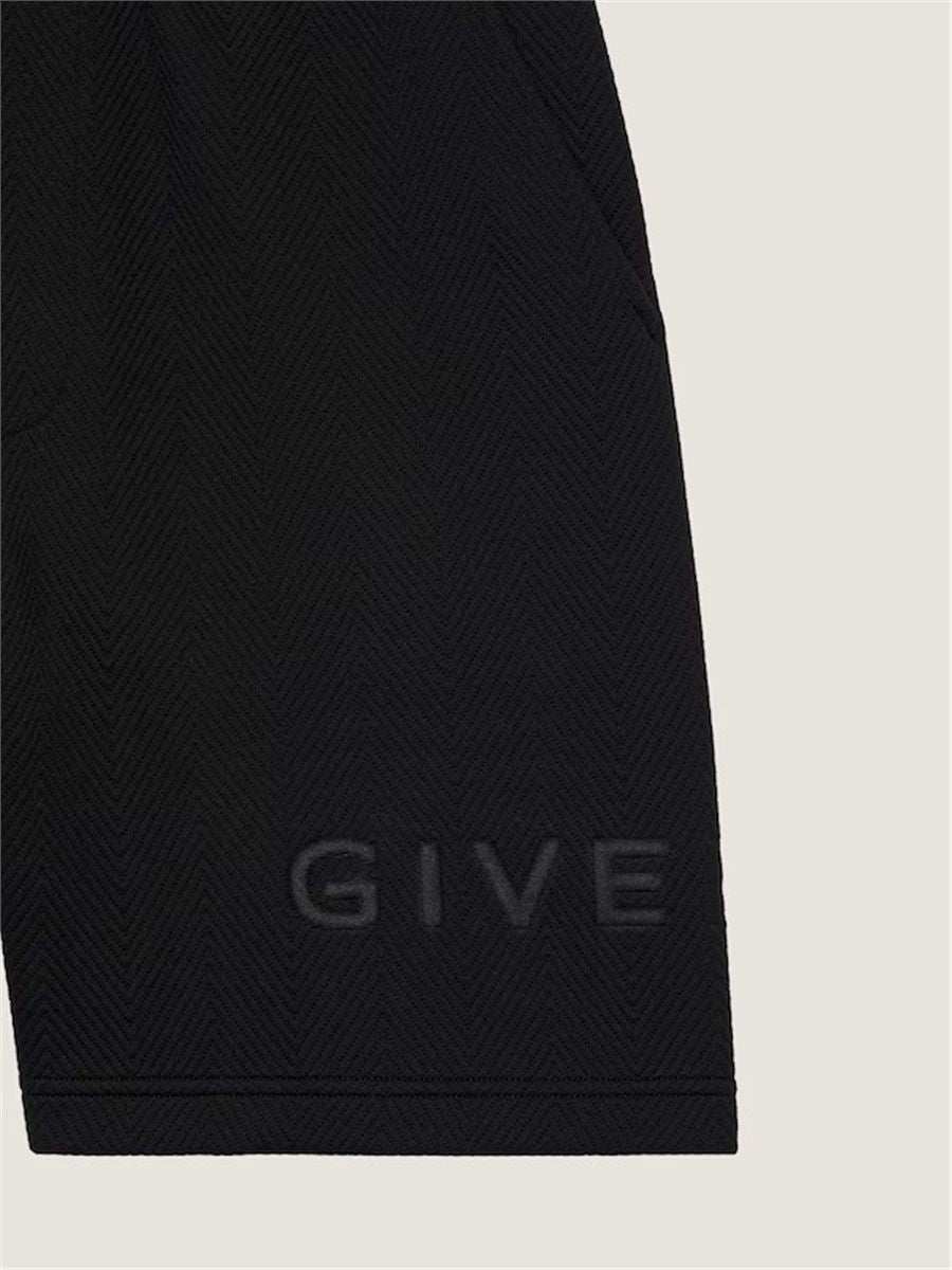 Herringbone bermuda shorts with givenchy jacquard-GIVENCHY-Verso