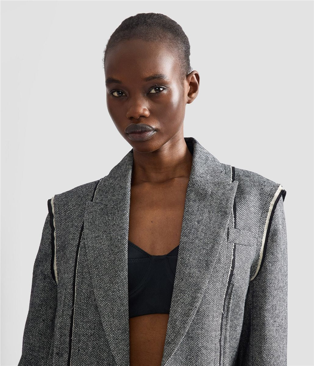 Herringbone blazer-ERDEM-Verso