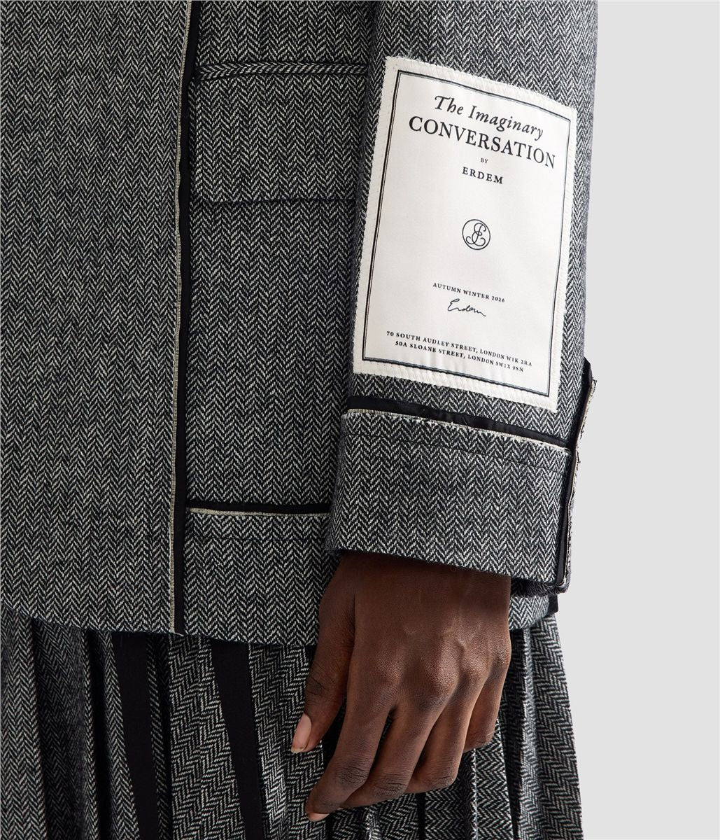 Herringbone blazer-ERDEM-Verso